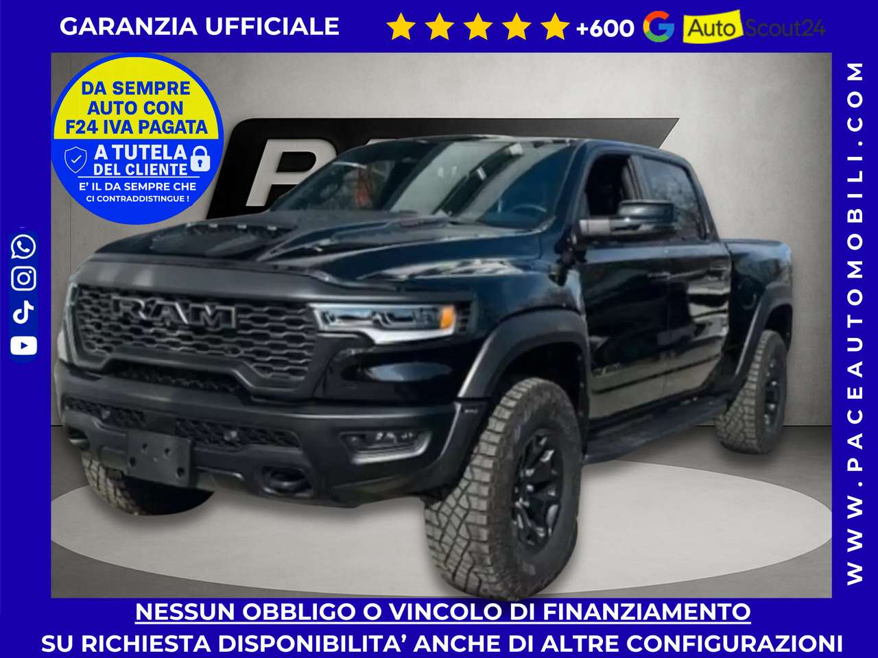 RAM 1500 RHO 3.0L HO HURRICANE 548 CV OK GPL N1 TETTO HUD