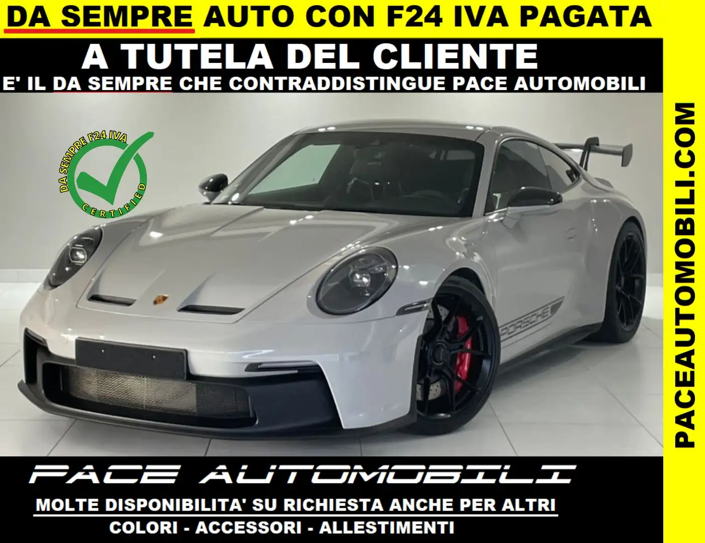 Porsche 992 IVA ESPOSTA 911 GT3 CLUBSPORT SPORT CHRONO GESSO Grigio - 1