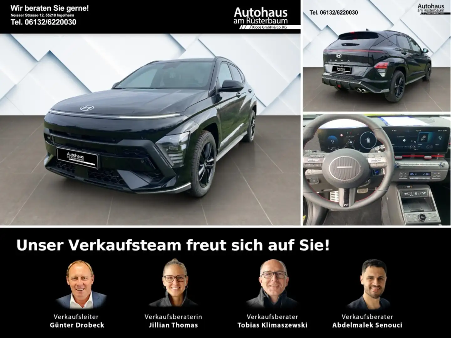 Hyundai KONA N-Line SX2 (MY26) 1.6 150PS Voll LED, Navi. Apple Schwarz - 1