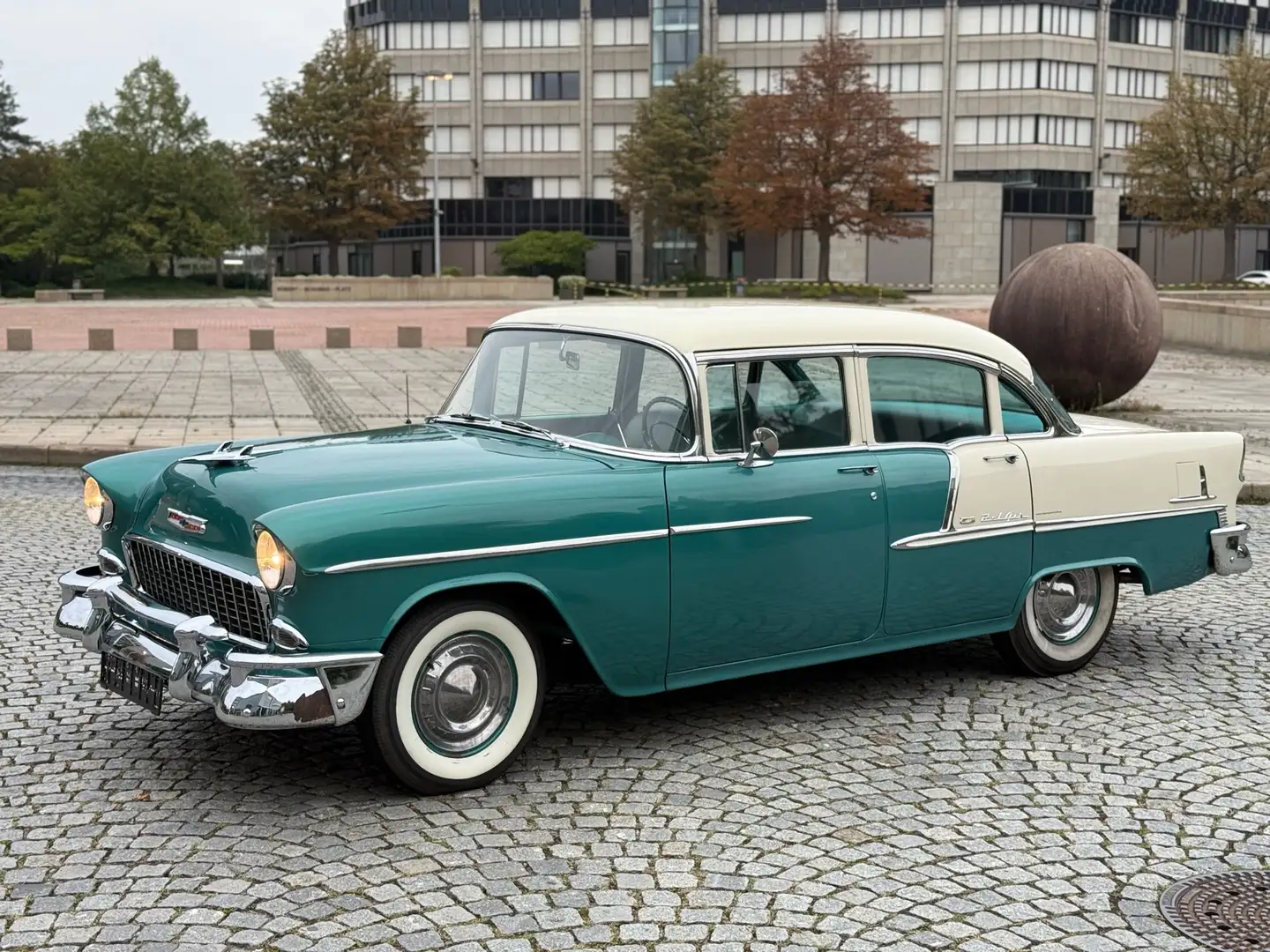 Chevrolet Bel Air 1955 V8 Automatik 4-Door TÜV Neu H-Zulassung Grün - 2