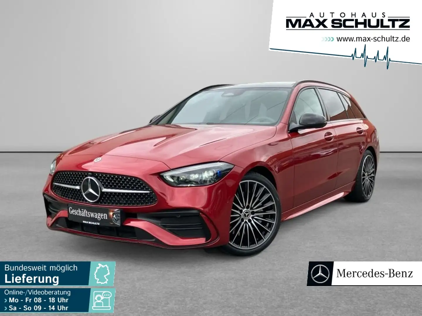 Mercedes-Benz C 220 d T AMG*NIGHT*AHK*PANO*DISTR*MEMORY*19Zoll Rot - 1