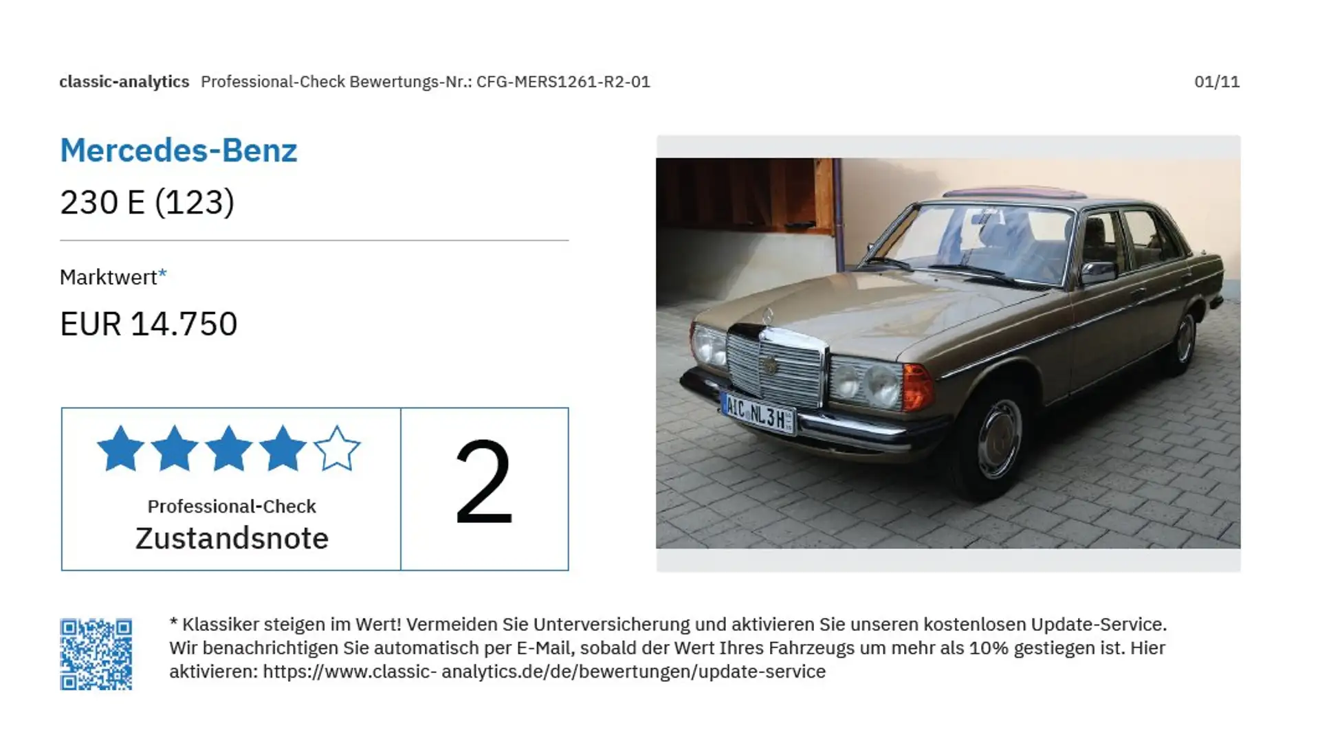 Mercedes-Benz 230 W123*AUTOMATIK*SCHIEBEDACH*WERTGUTACHTEN Bronce - 1