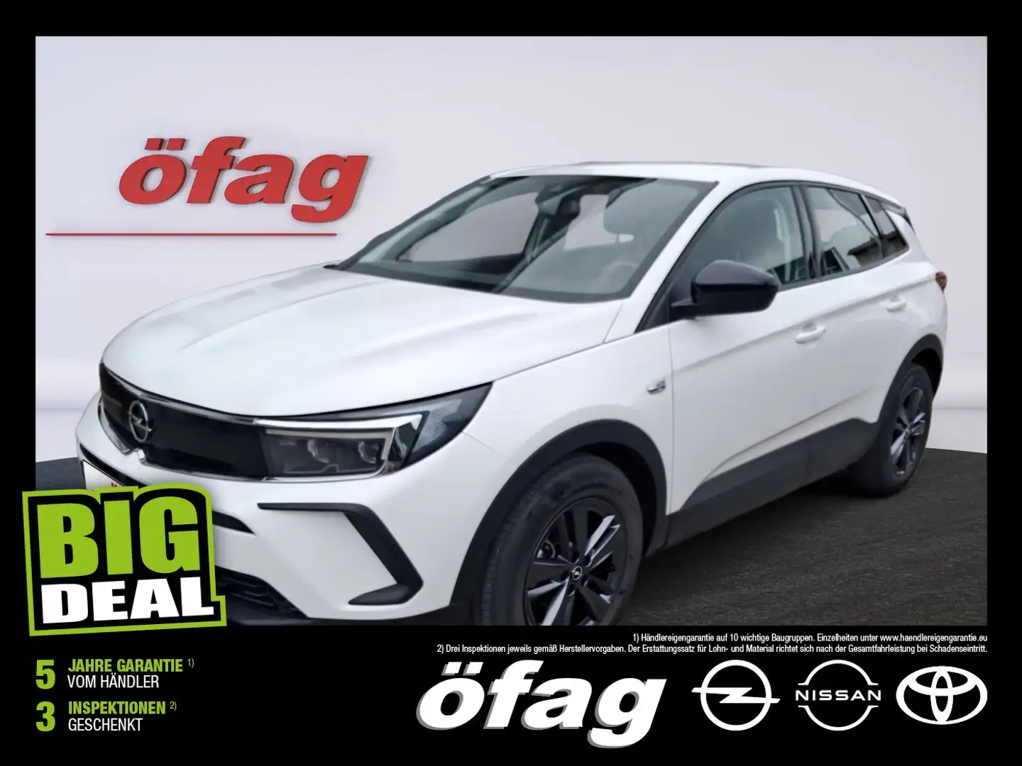 Opel Grandland X 1.2 Turbo Business Edition LED+SHZ Weiß - 1
