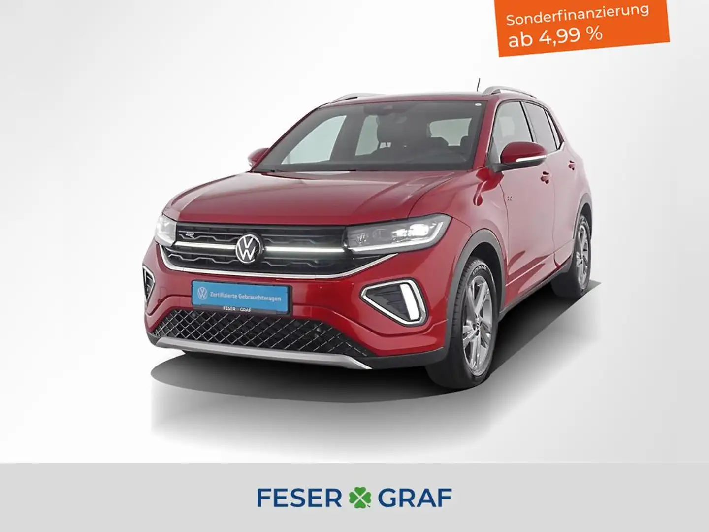 Volkswagen T-Cross 1.0 TSI R-Line Navi/R-Kamera/5J Garantie Rot - 1