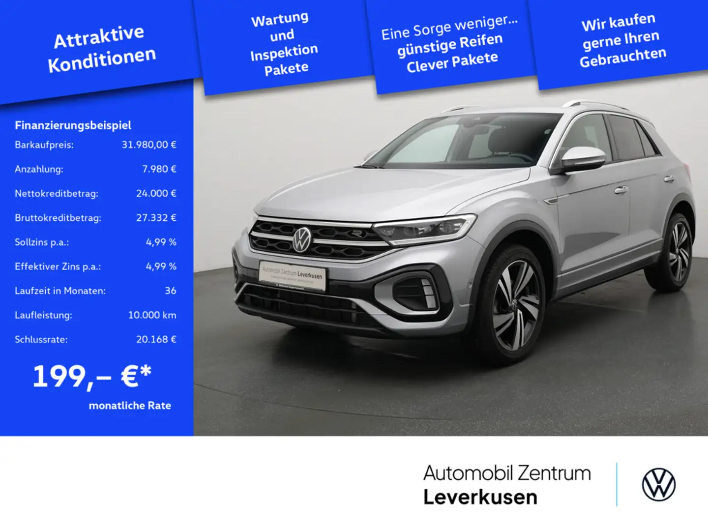 Volkswagen T-Roc R-Line DSG KEYLESS SHZ PDC VIRT KAM ACC Schwarz - 1