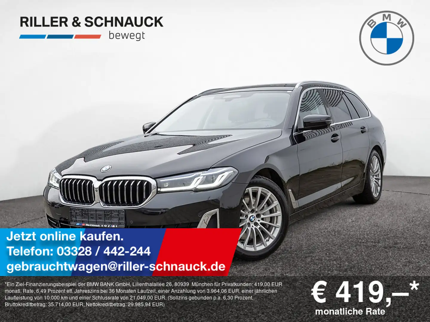 BMW 530 i Touring Luxury Line AHK+PANO+LEDER+STAND Schwarz - 1