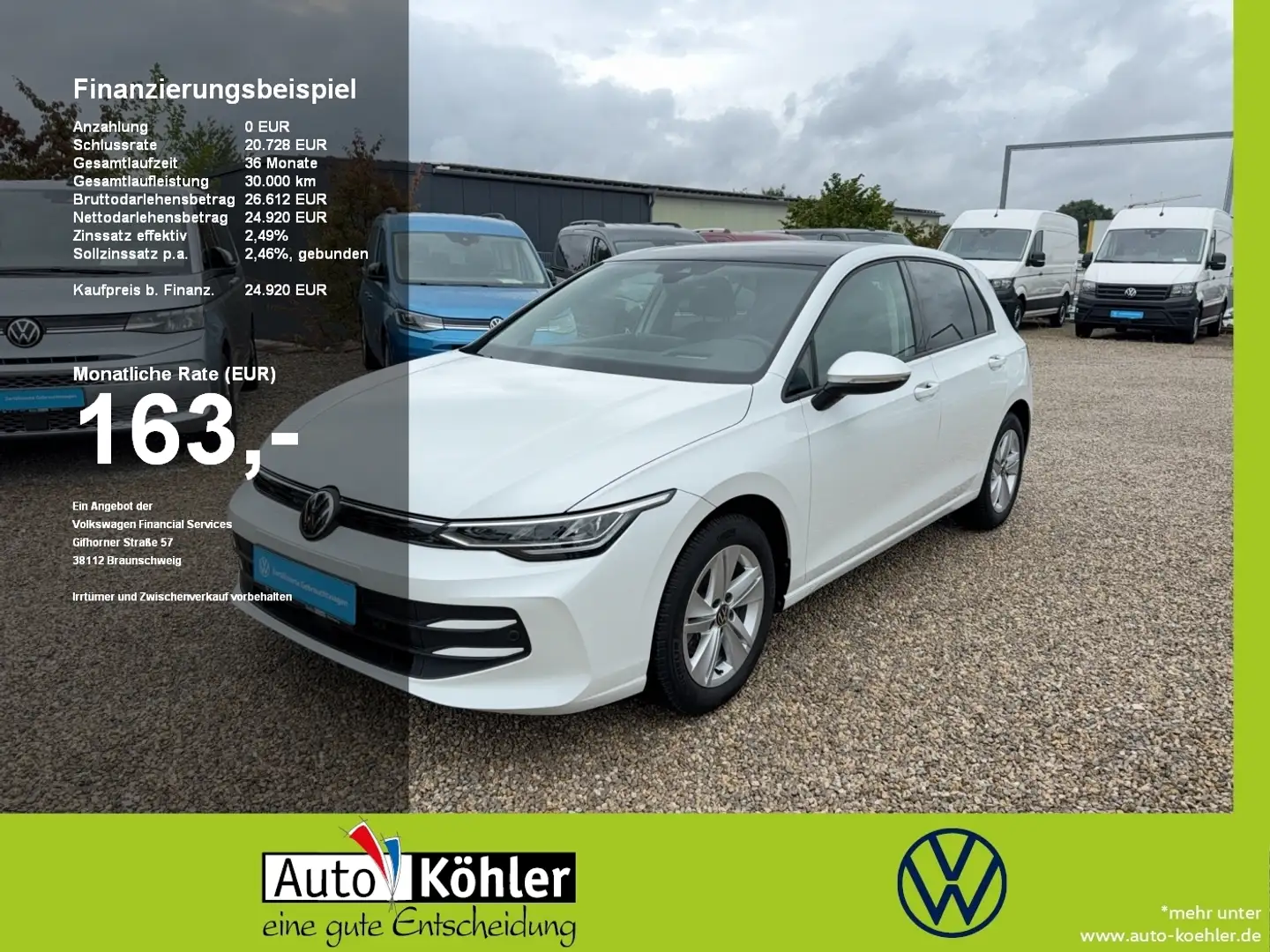 Volkswagen Golf Life TSi ergoActive Fahrersitz / Schiebedach Weiß - 1