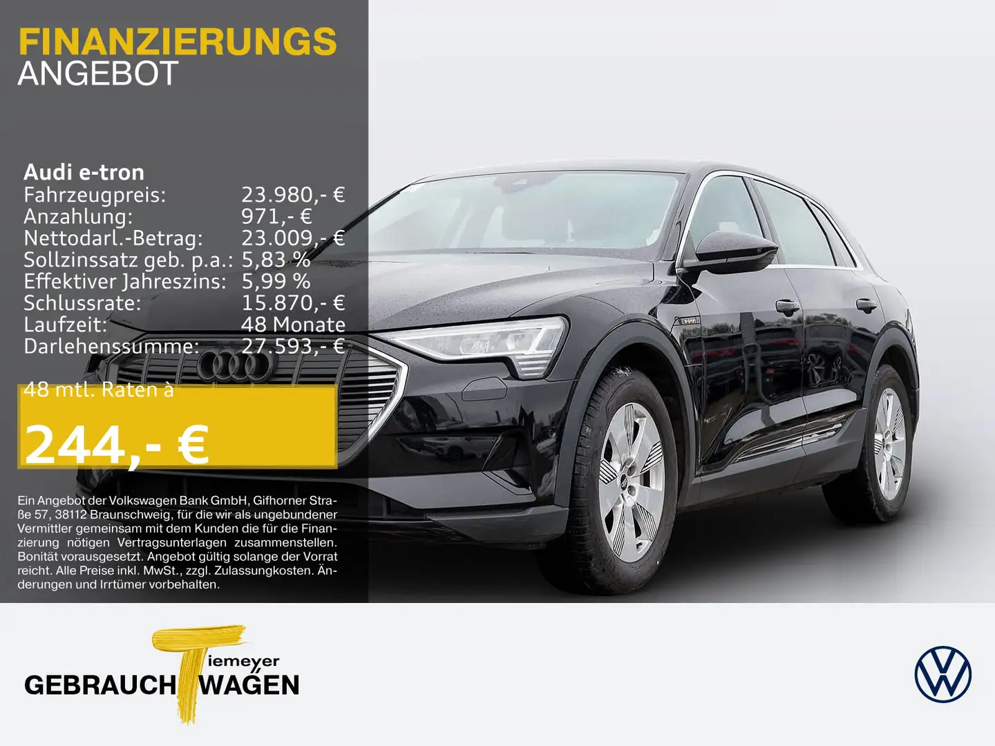Audi e-tron 50 Q AHK SITZHZ NAVI Negro - 1