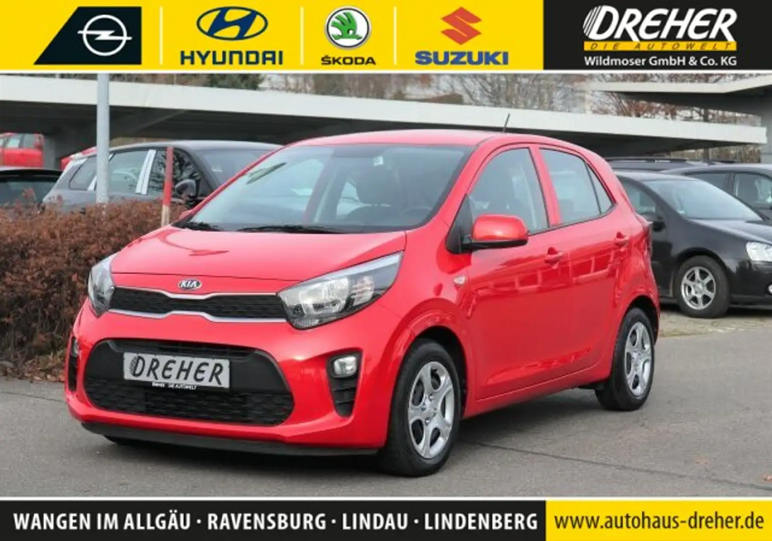 Kia Picanto Picanto 1.0 Edition Klima/BC/Bluetooth,Sitzhzg. Rot - 1