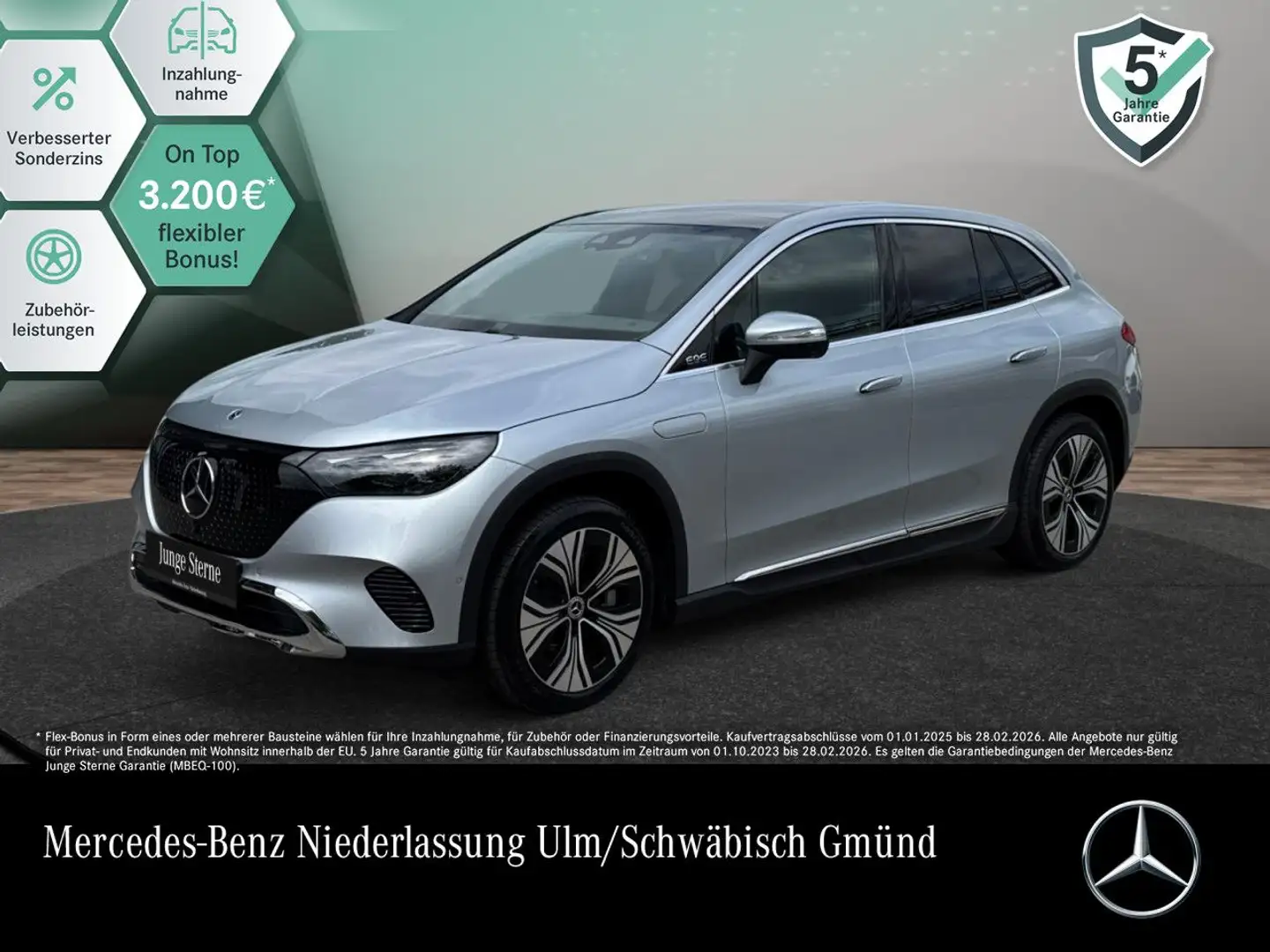 Mercedes-Benz EQE SUV EQE 300 AVANTG+PANO+360+AHK+BURMESTER+KEYLESS Stříbrná - 1