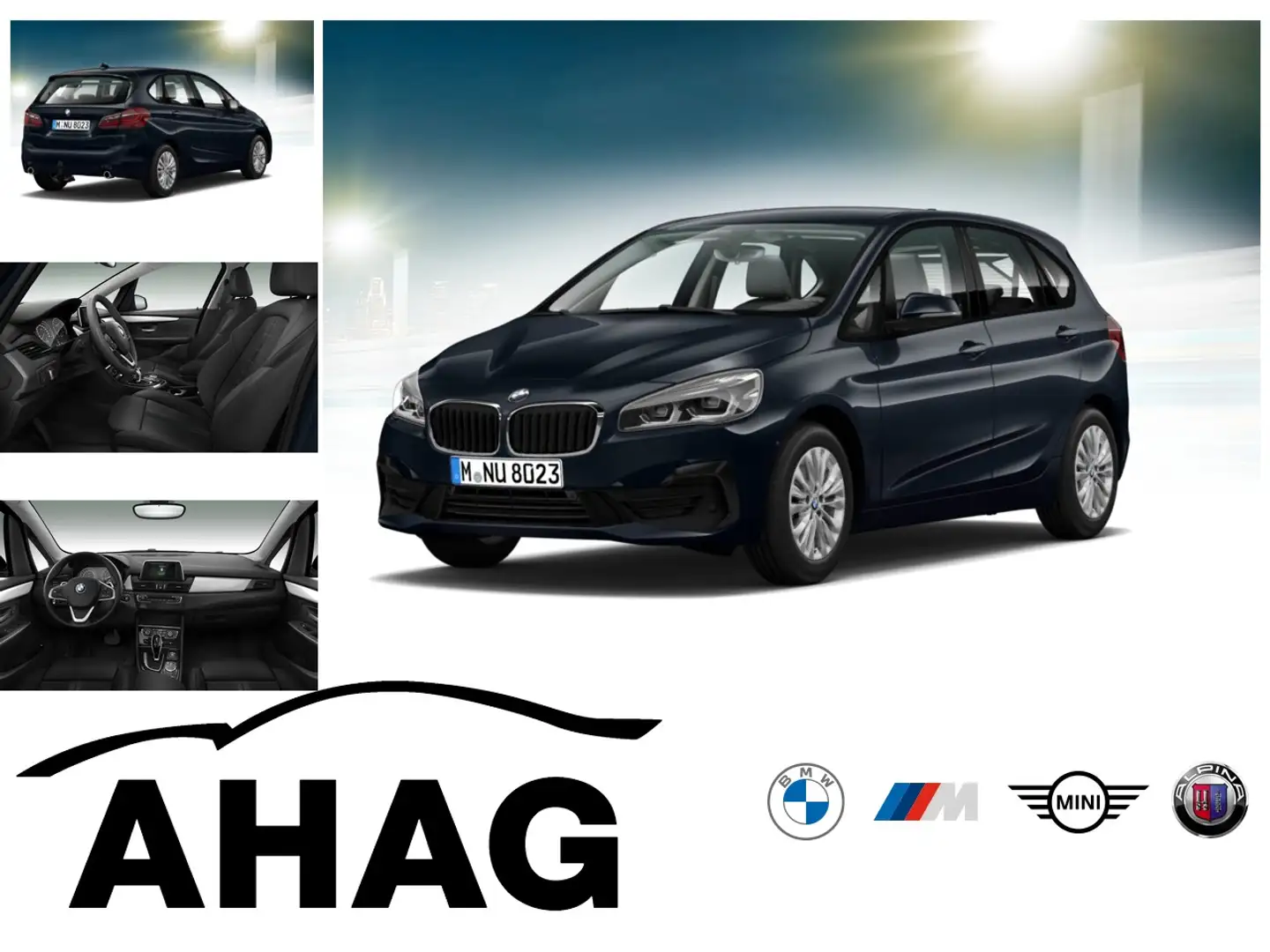 BMW 218 d Active Tourer Advantage Sport Aut. AHK PDC Blau - 1