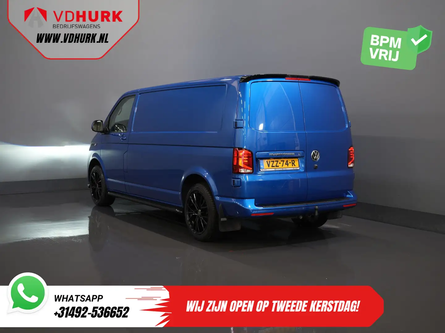 Volkswagen T6.1 Transporter 2.0 TDI 150 pk L2 DSG Aut. Highline BPM VRIJ! Adap Blauw - 2