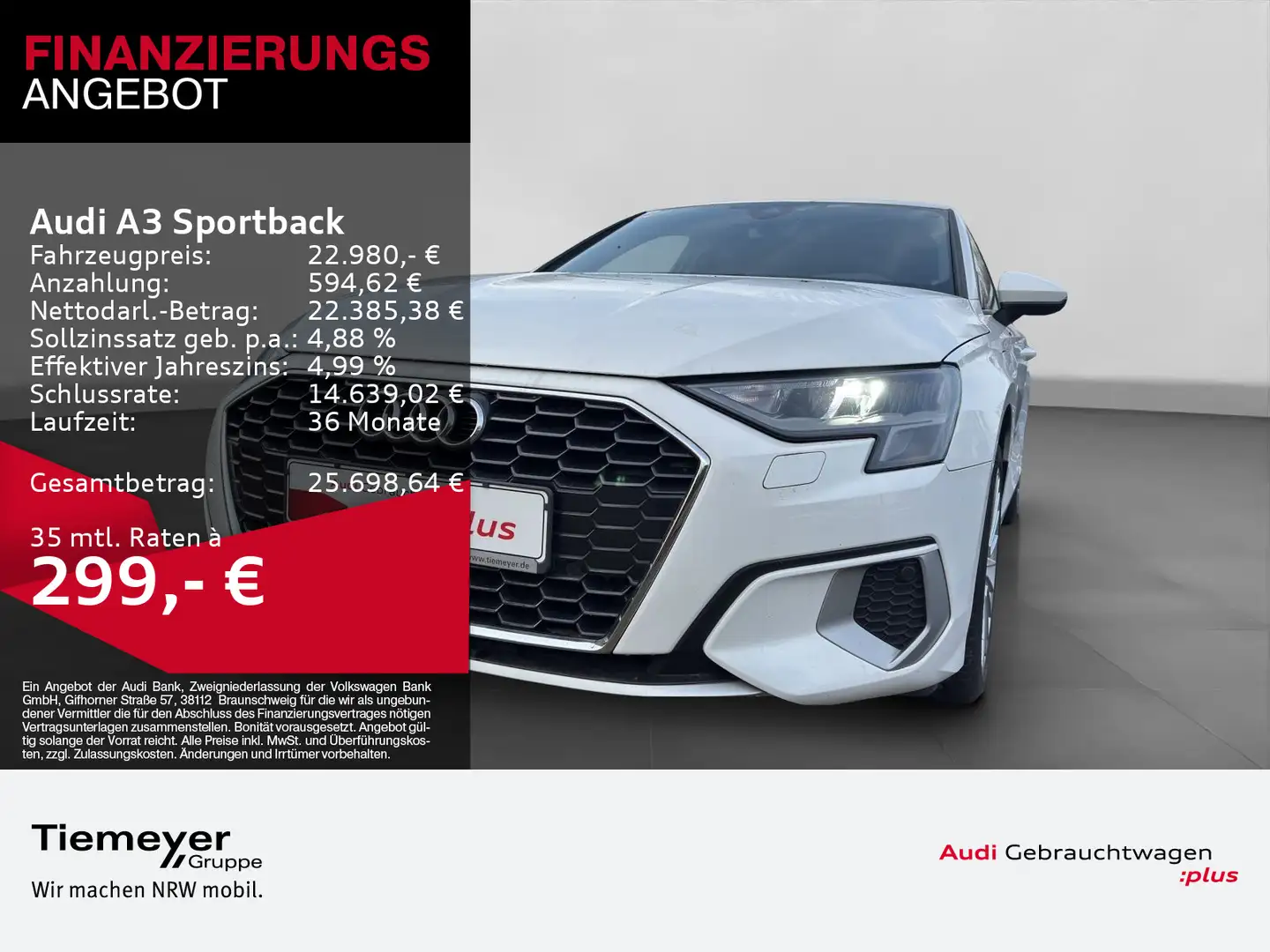 Audi A3 40 TFSI e ADVANCED AHK LM17 SITZHZG Weiß - 1