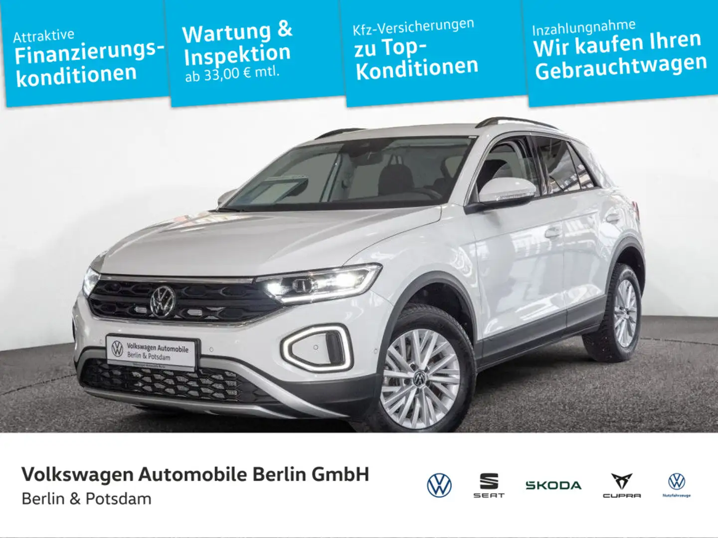 Volkswagen T-Roc 1.0 TSI Life LED Navi Sitzhzg. Park-Assist Weiß - 1