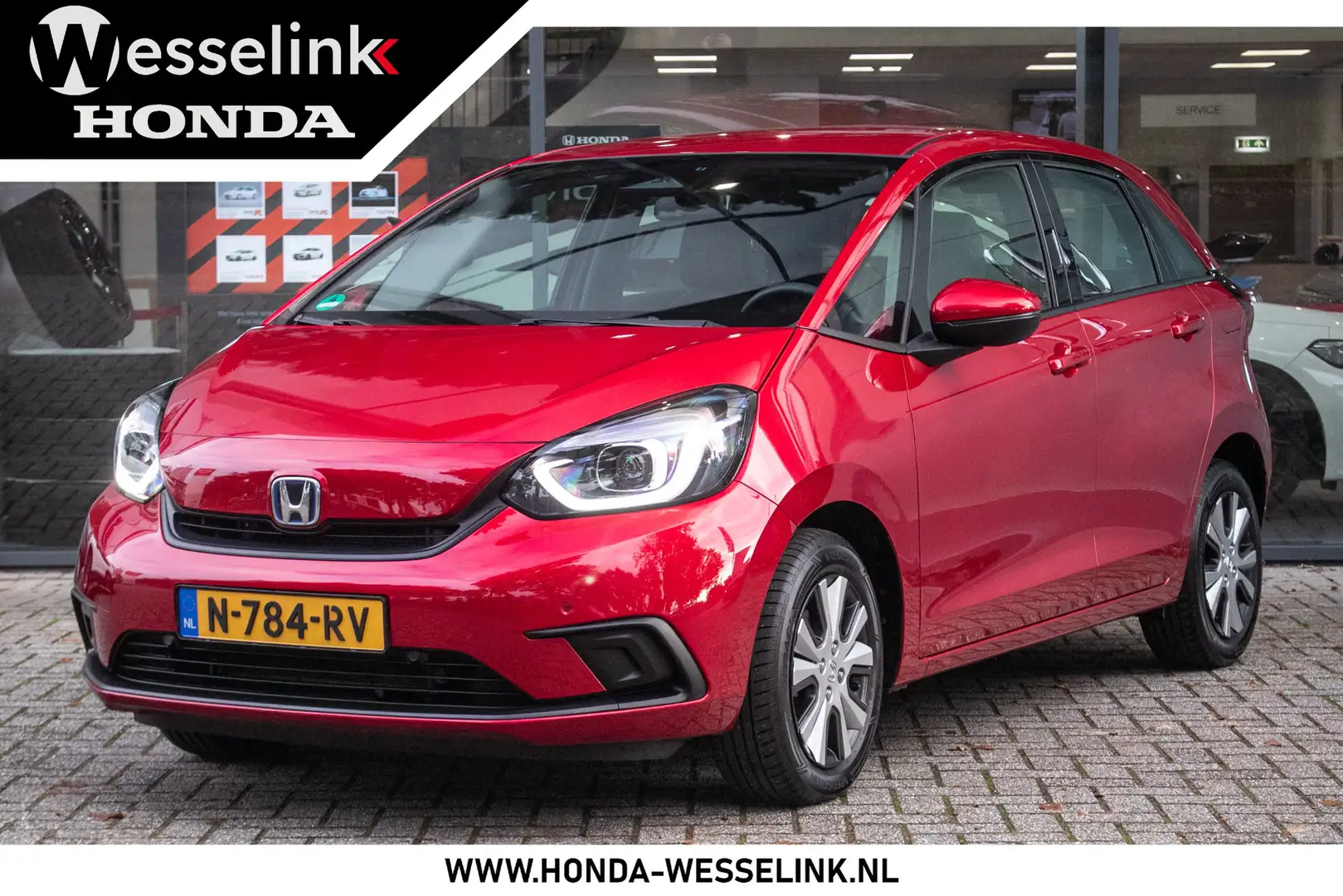 Honda Jazz 1.5 e:HEV Elegance Automaat - Apple Carpl./Android Rood - 1
