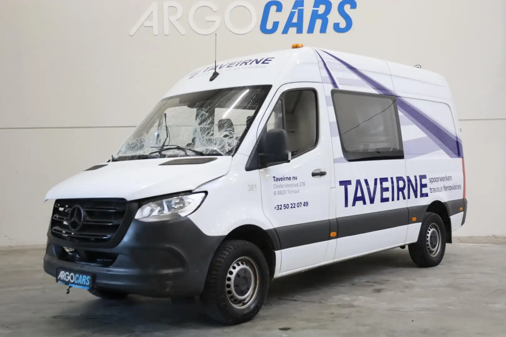 Mercedes-Benz Sprinter 317 CDI L2/H2 DC 5seat Camera Clima Trekhaak MBUX Blanc - 1