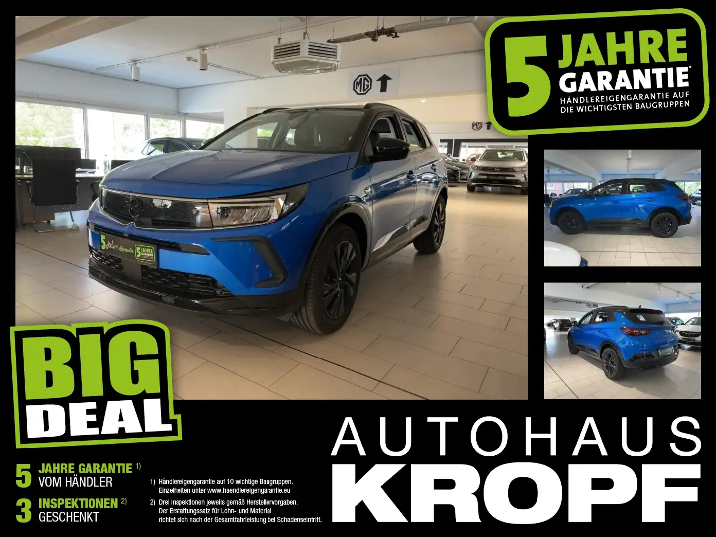 Opel Grandland 1.2 Turbo GS Line FLA SpurH LM LED Blau - 1
