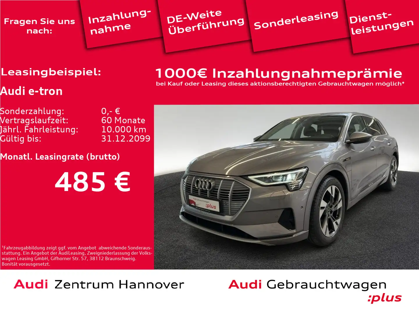 Audi e-tron 50 advanced quattro  AHK Rückfahrkamera v Grau - 1