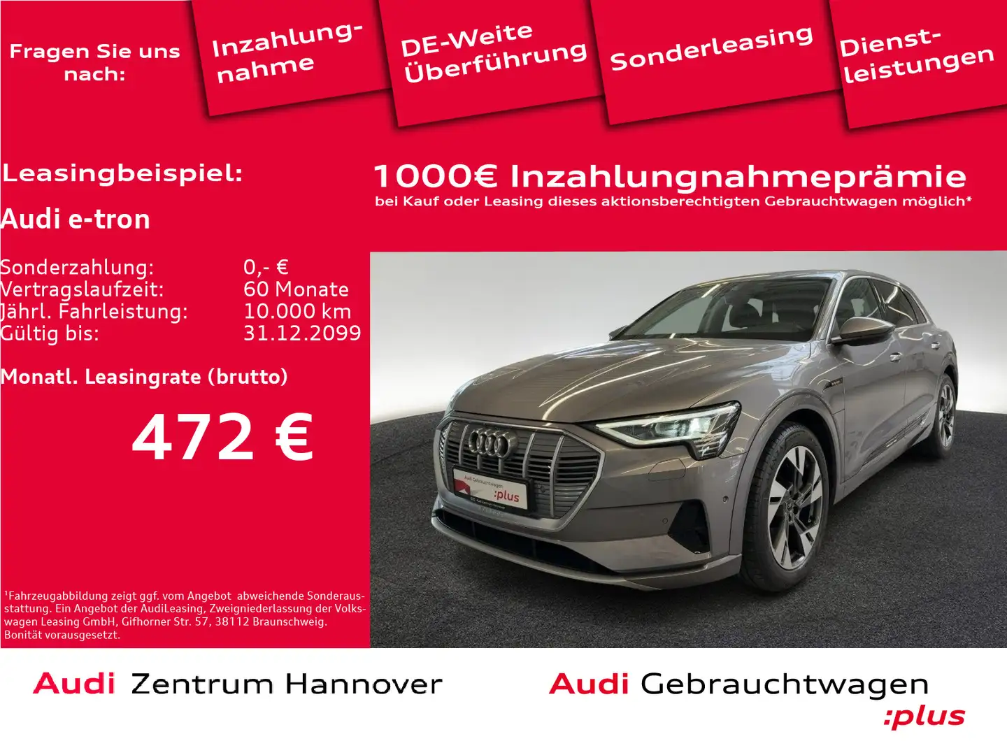 Audi e-tron 50 advanced quattro  AHK Rückfahrkamera v Gris - 1