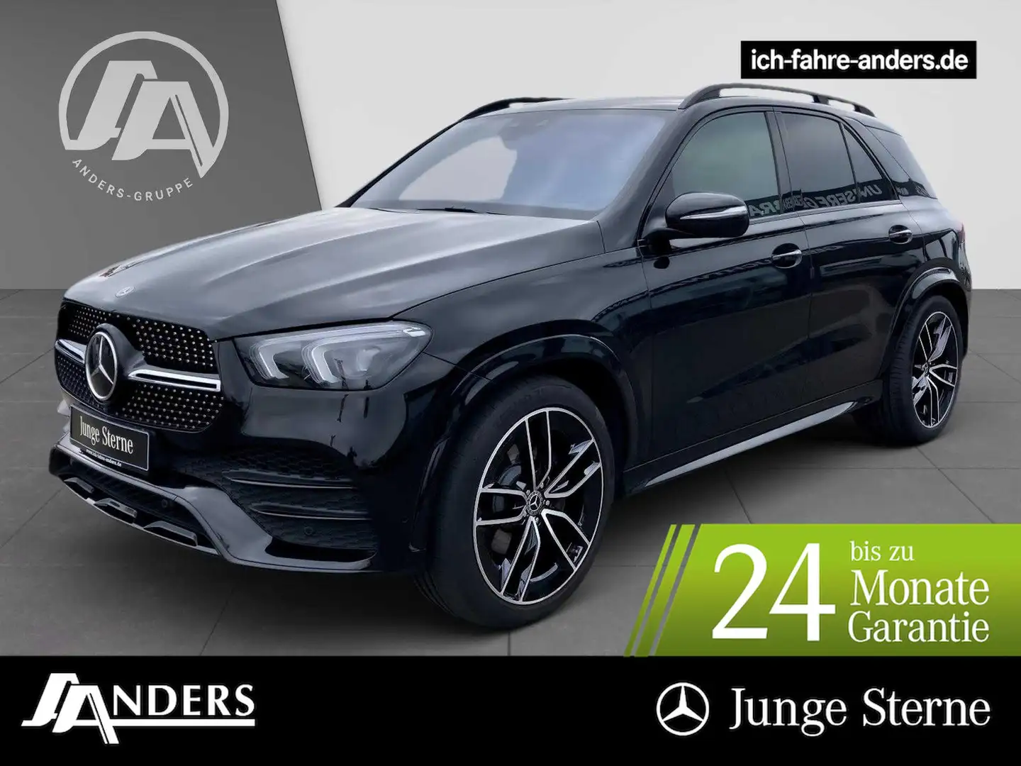 Mercedes-Benz GLE 400 d 4M AMG+MBUX+Pano+Distr+Burm+AIR+LED+36 Schwarz - 1