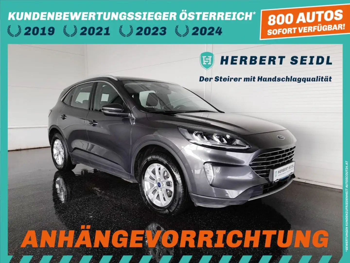 Ford Kuga TITANIUM 2,5 Duratec PHEV Aut *SKY / LED / NAVI / VIRTUELL / KAMERA / SPURHALTEASSISTENT / KEYLESS* Grau - 1