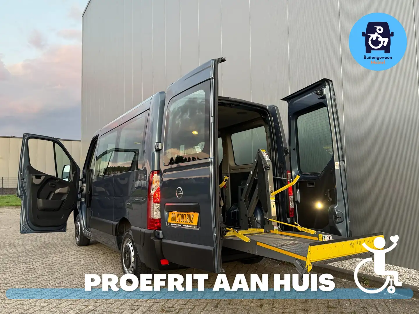 Opel Movano Rolstoelbus (Airco) Automaat 4 Persoons Blauw - 2