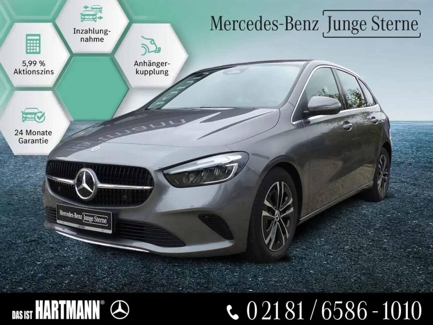 Mercedes-Benz B 180 PROGRESSIVE+AHK+RF-KAMERA+WINTER-PKT+LED S Grau - 1