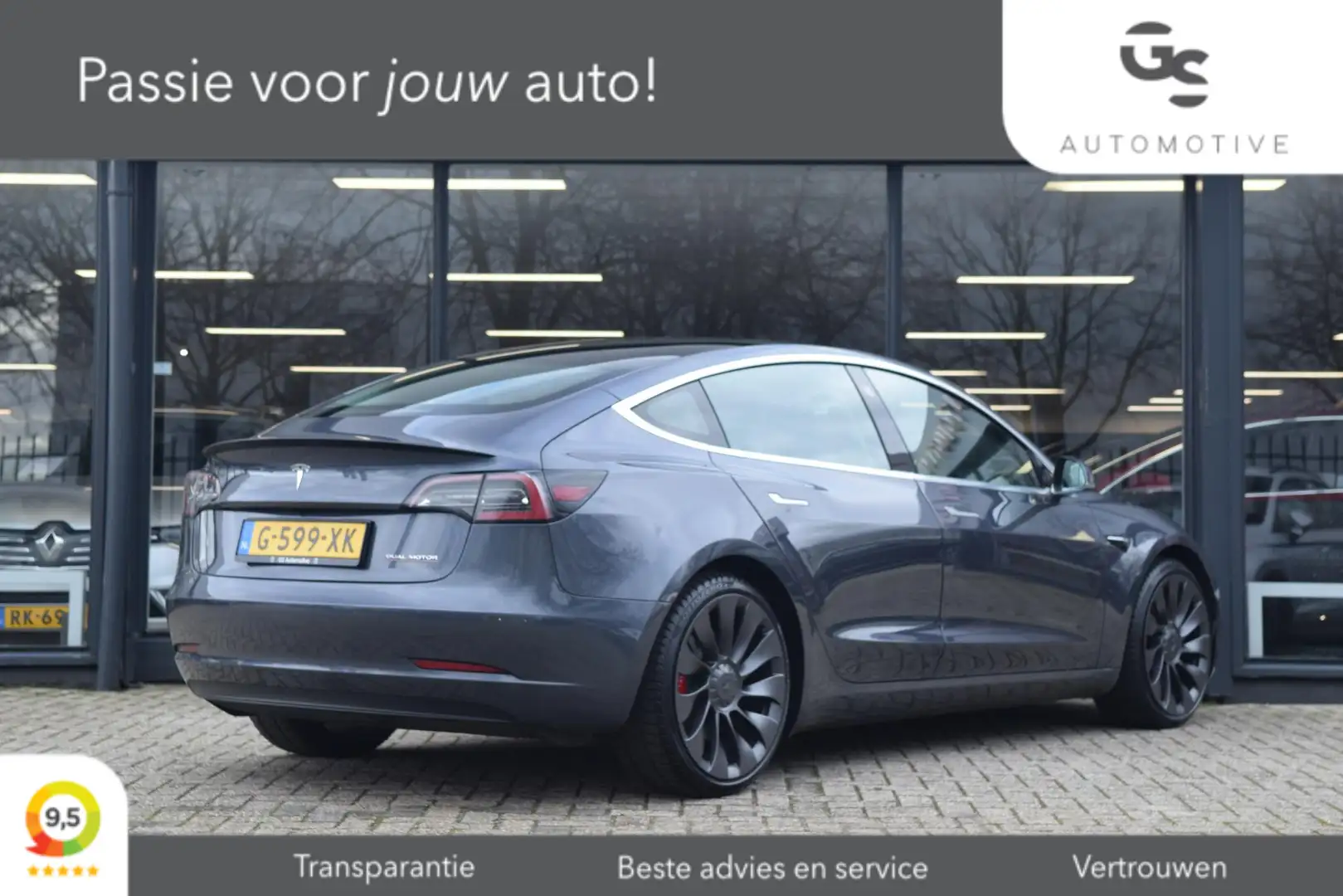 Tesla Model 3 Performance 75 kWh 513PK AWD 1e eig Pano/Autopilot Grijs - 2