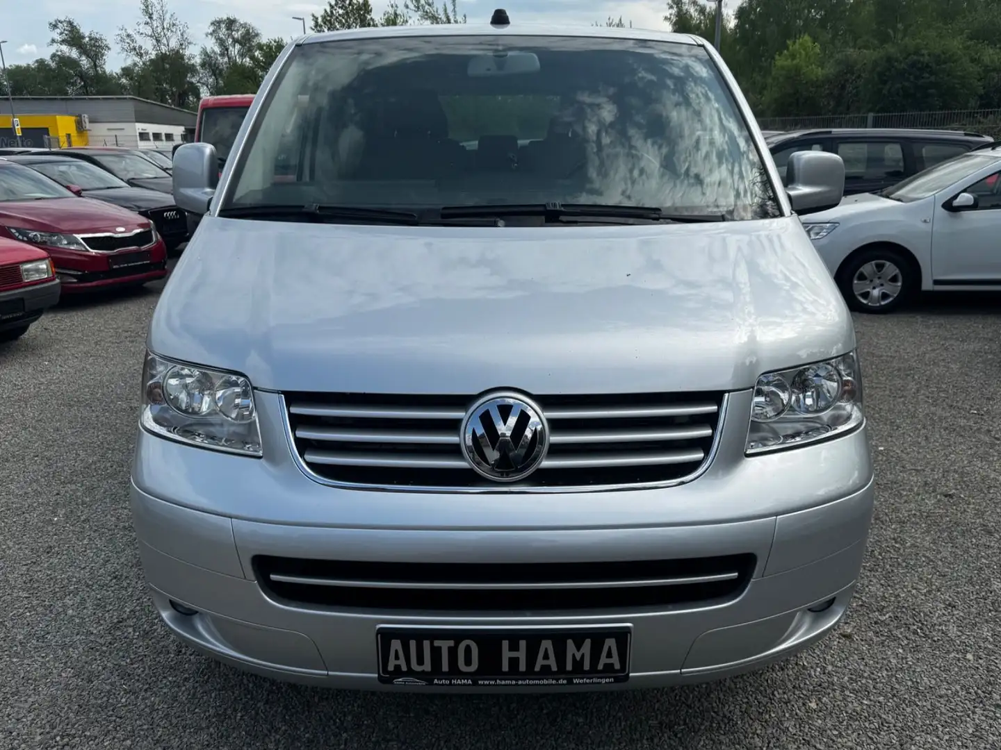 Volkswagen T5 Transporter T5 Multivan Highline 174 PS *ALCANT*E.SCHIEB*AHK Plateado - 2