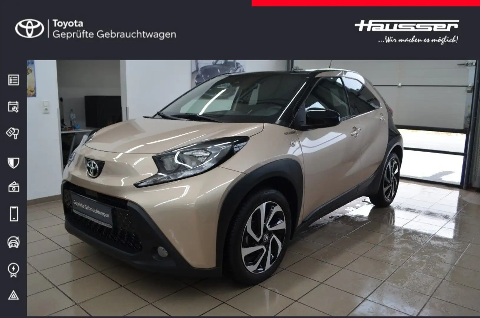 Toyota Aygo X 1,0 5-Gang Teamplayer*TZ*KLIMA*ALU*KAMERA* Beige - 1