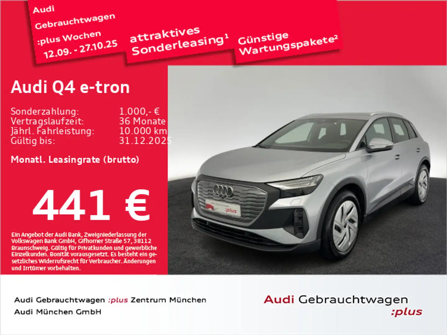 Audi Q4 e-tron 45 Matrix/Wärmep./Kamera Silber - 1