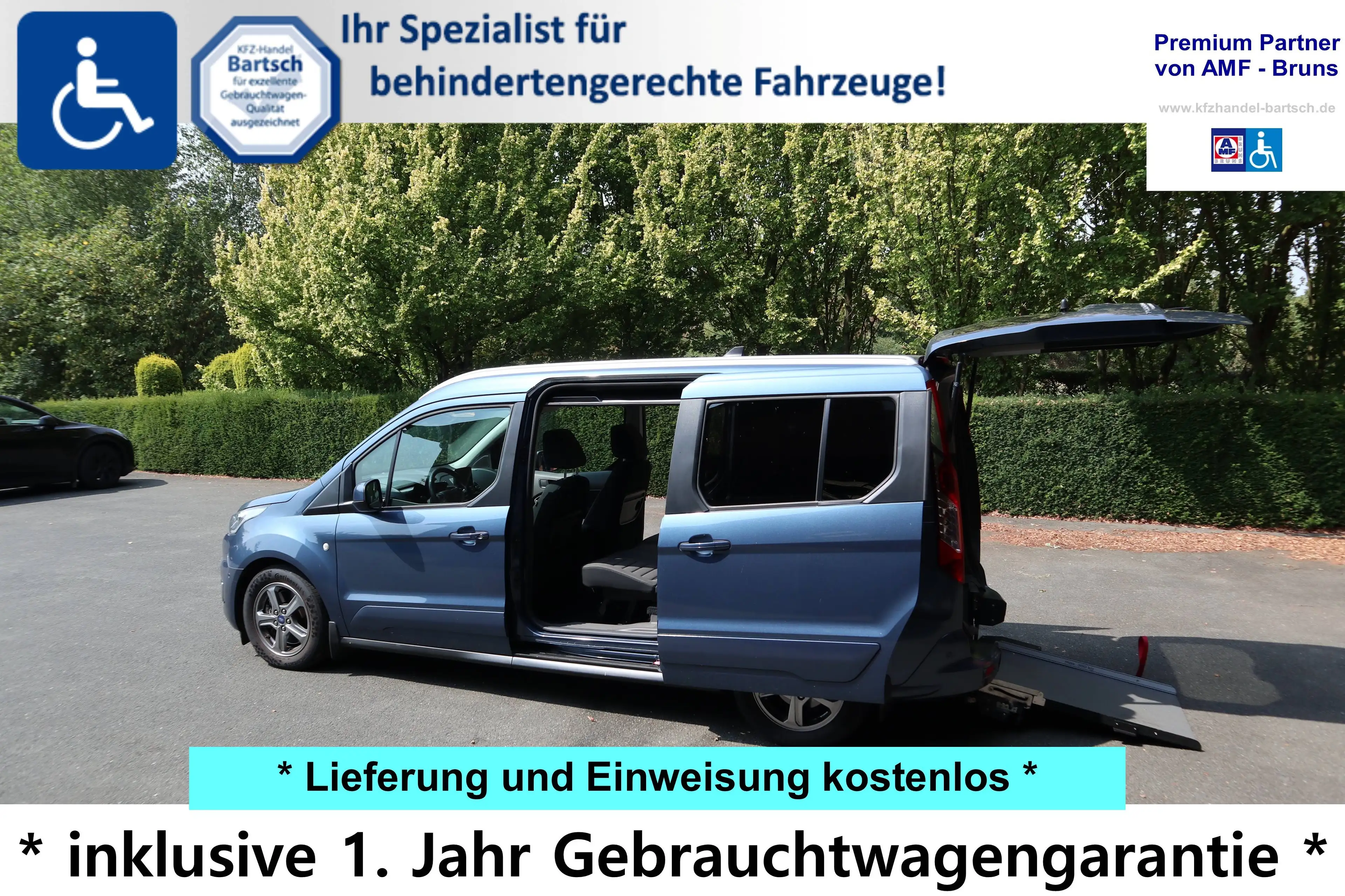 Ford Grand Tourneo Titanium Automatik*rollstuhlgerecht*Wenderampe*AMF-Bruns Umbau*Garantie*