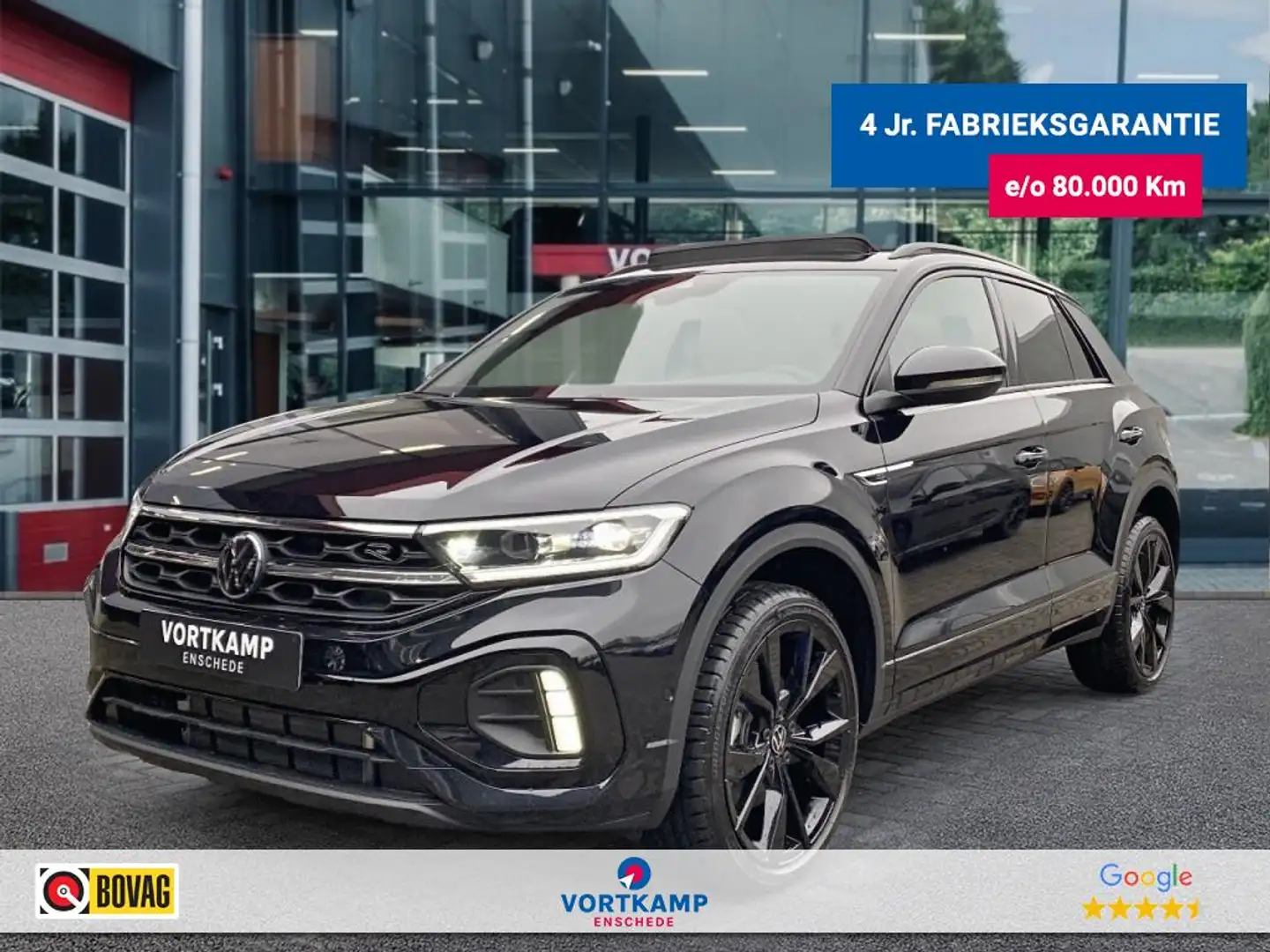 Volkswagen T-Roc 1.5 TSI DSG R-LINE BLACK OPTIK 19''LM/PANO-DAK/E-K Zwart - 1