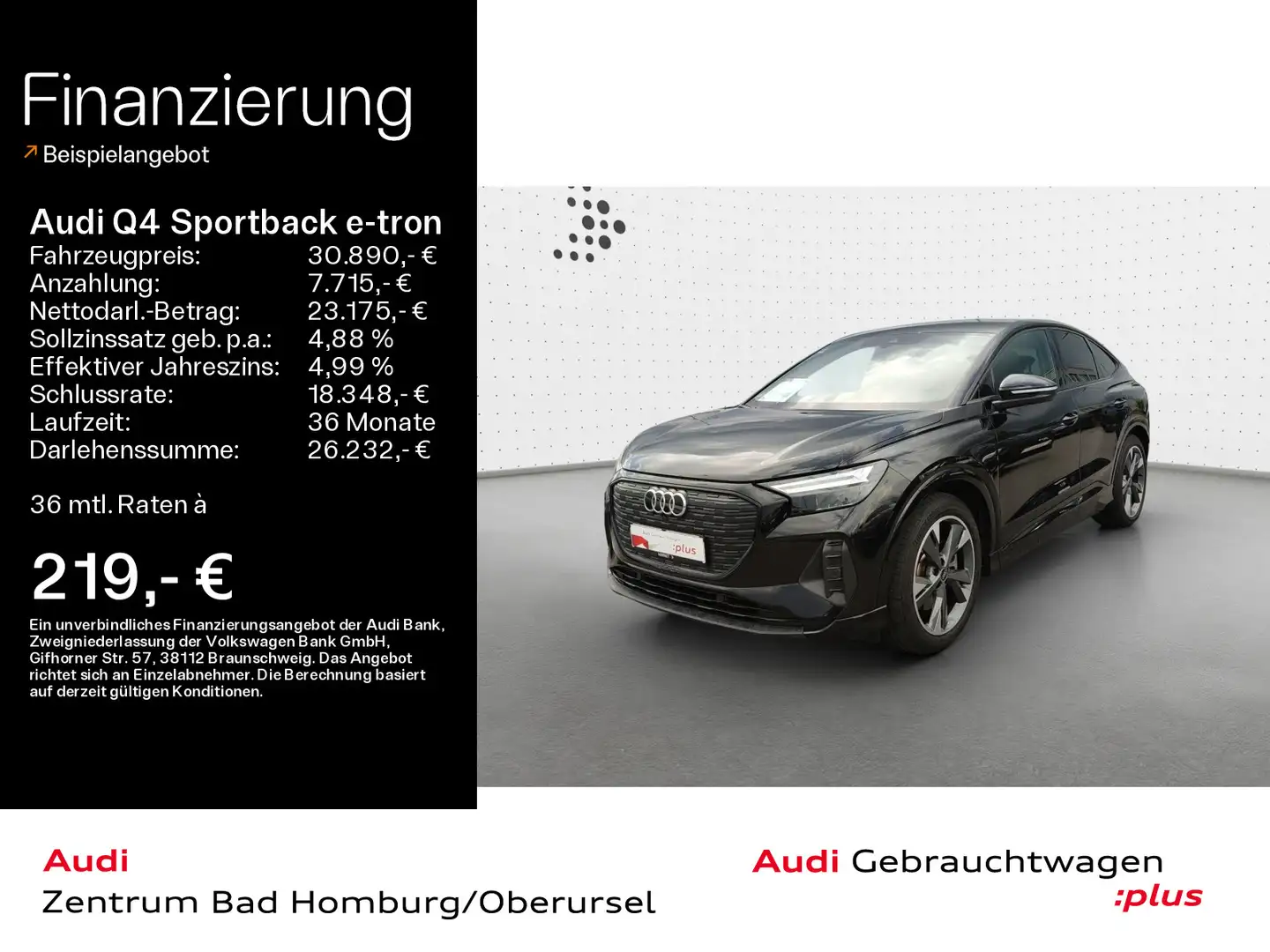 Audi Q4 e-tron 40*Navi*LED*HUD*SONOS*PDC*Vi Zwart - 1