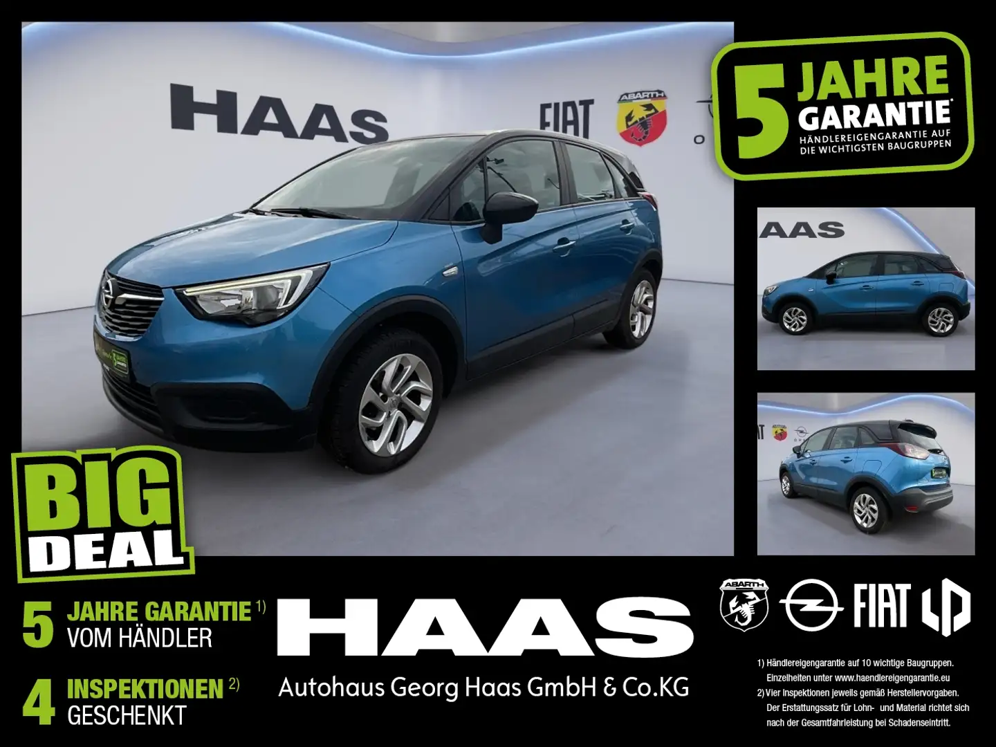Opel Crossland 1.2 Turbo Edition +SpurH LM PDC Blau - 1