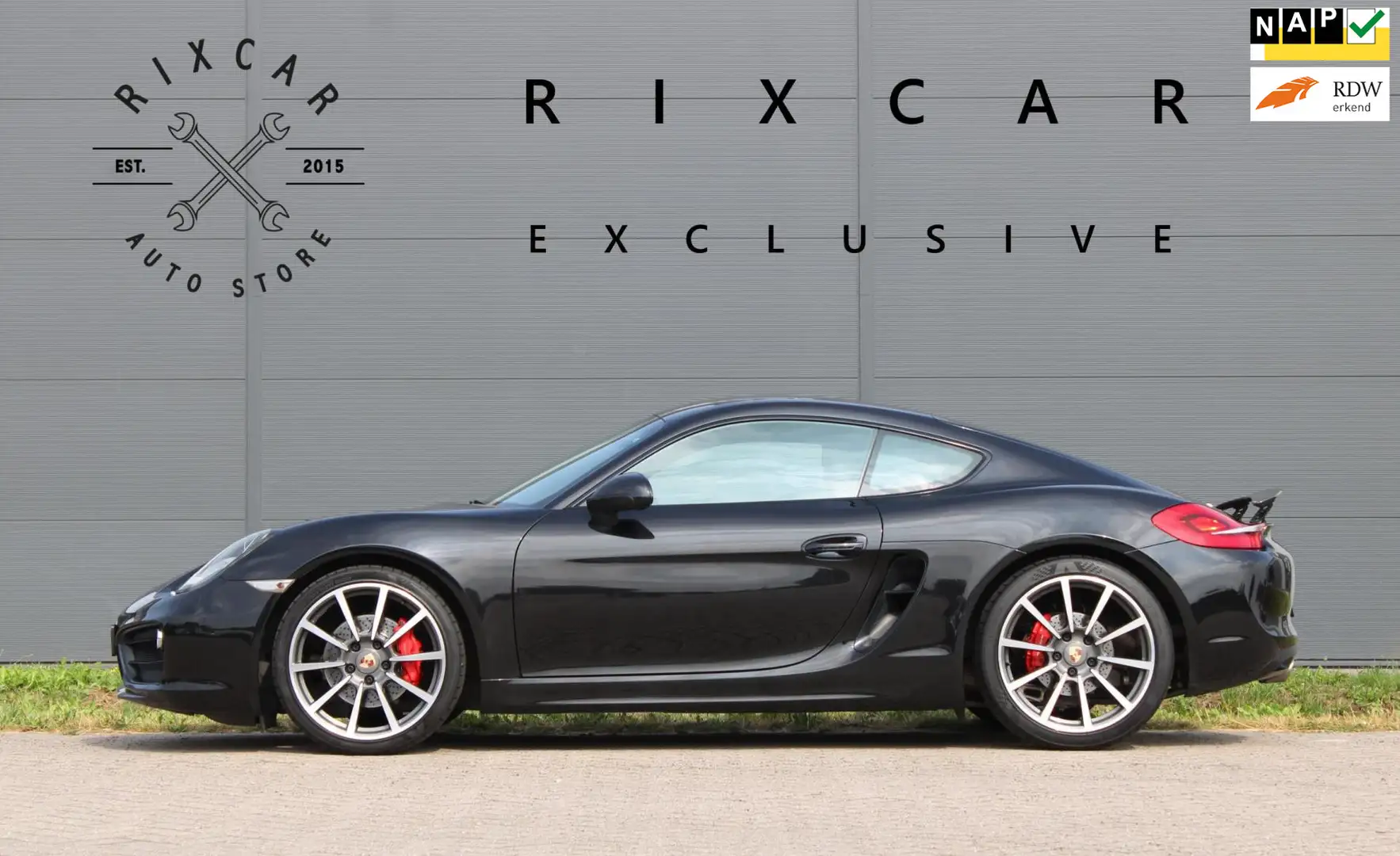 Porsche Cayman S 3.4 PDK SportChrono 'Flat-Six' LimeGold Carplay Noir - 1