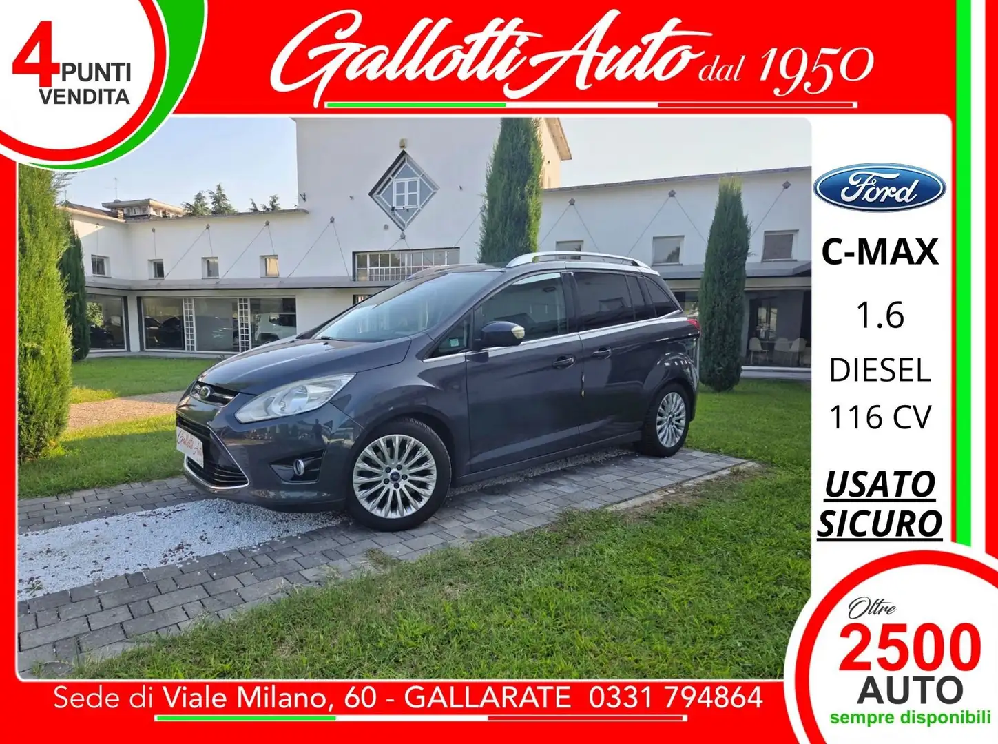Ford C-Max C-Max7 1.6 TDCi 115CV Titanium Gris - 1