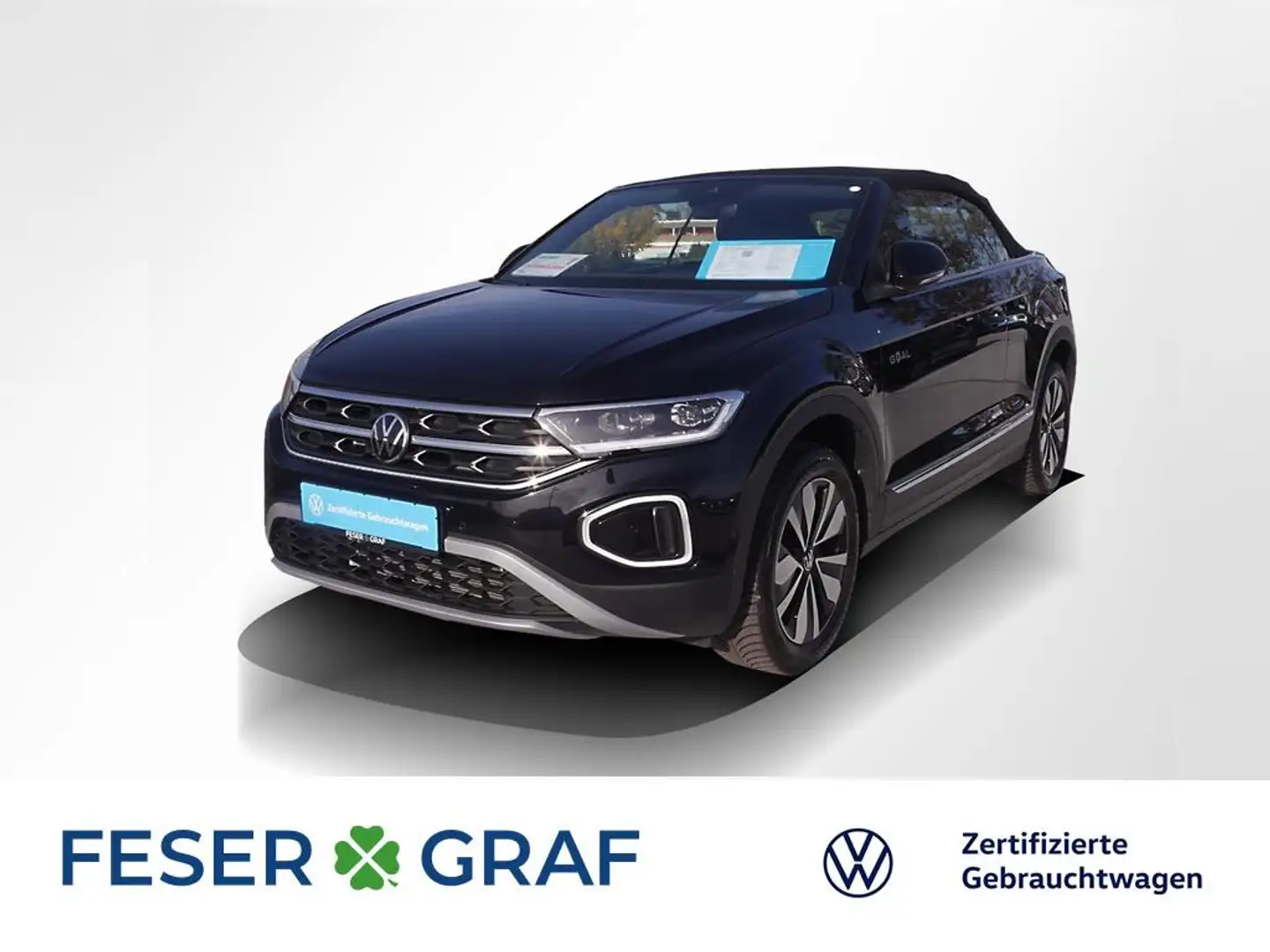 Volkswagen T-Roc Cabrio 1.0TSI Goal ACC LED Nav RüKa Sitzh. Schwarz - 1