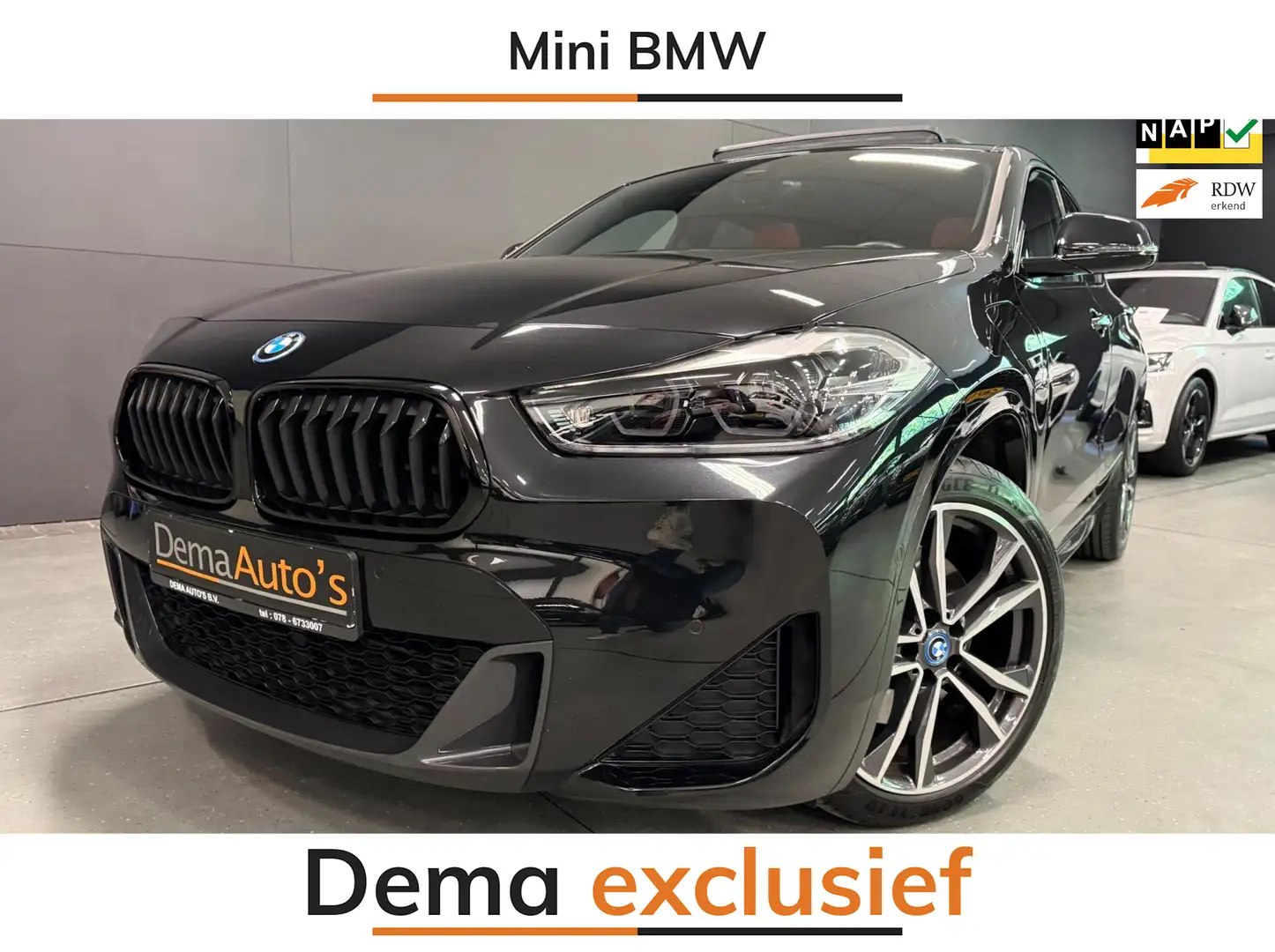 BMW X2 XDrive25e M-SPORT 220PK PANO/LEDER/H-KARDON/NAVI/L Zwart - 1