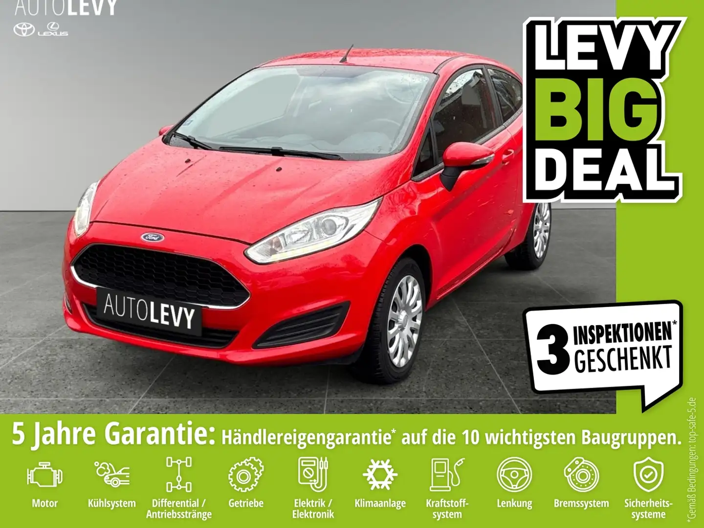 Ford Fiesta 1.25 Benzin *SHZ*ALLWETTER*USB*BLUETOOTH* Rot - 1