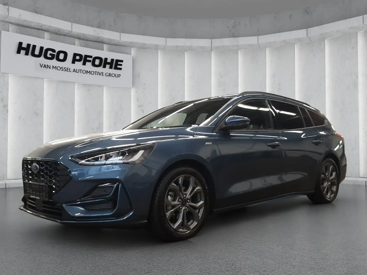 Ford Focus ST-Line X Turnier|HUD|AHK|RFK|ACC|NAVI Bleu - 1