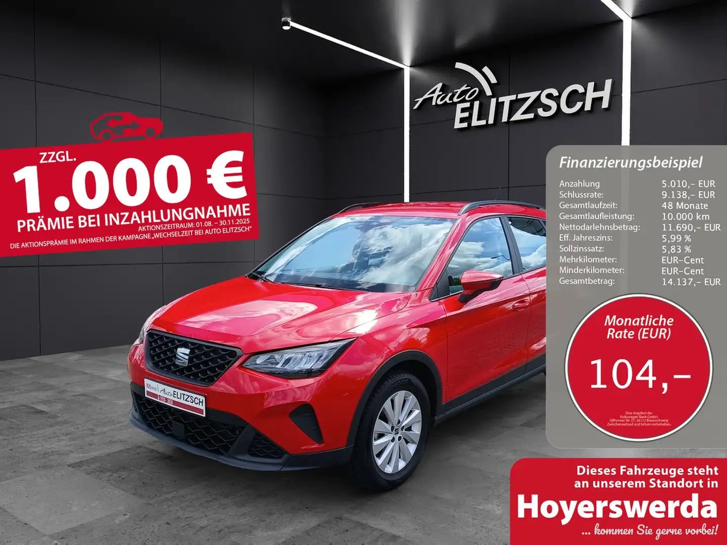 SEAT Arona TSI Style LED Climatronic GRA SH LM Rot - 1