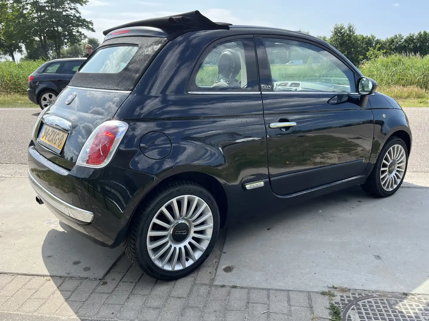 Fiat 500C 0.9 TwinAir Lounge / Airco / PDC. Achter / Elek Ra Чёрный - 2