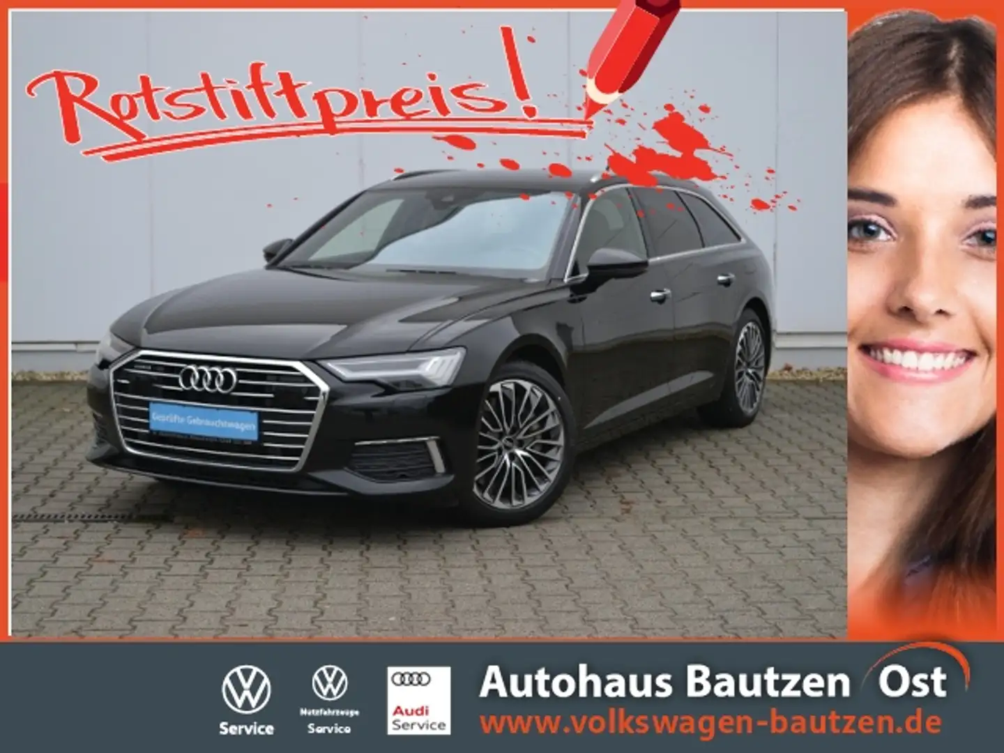 Audi A6 Avant 50 TFSI e qua. S-tronic Design AHK/MATRIX/1 Schwarz - 1