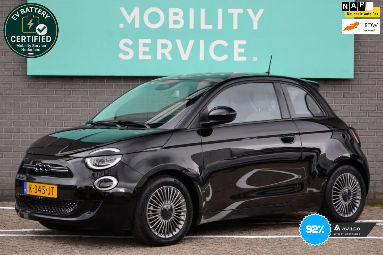 Fiat 500 Icon 42 kWh Clima Pano CarPlay LED PDC Stoelverw. Noir - 1
