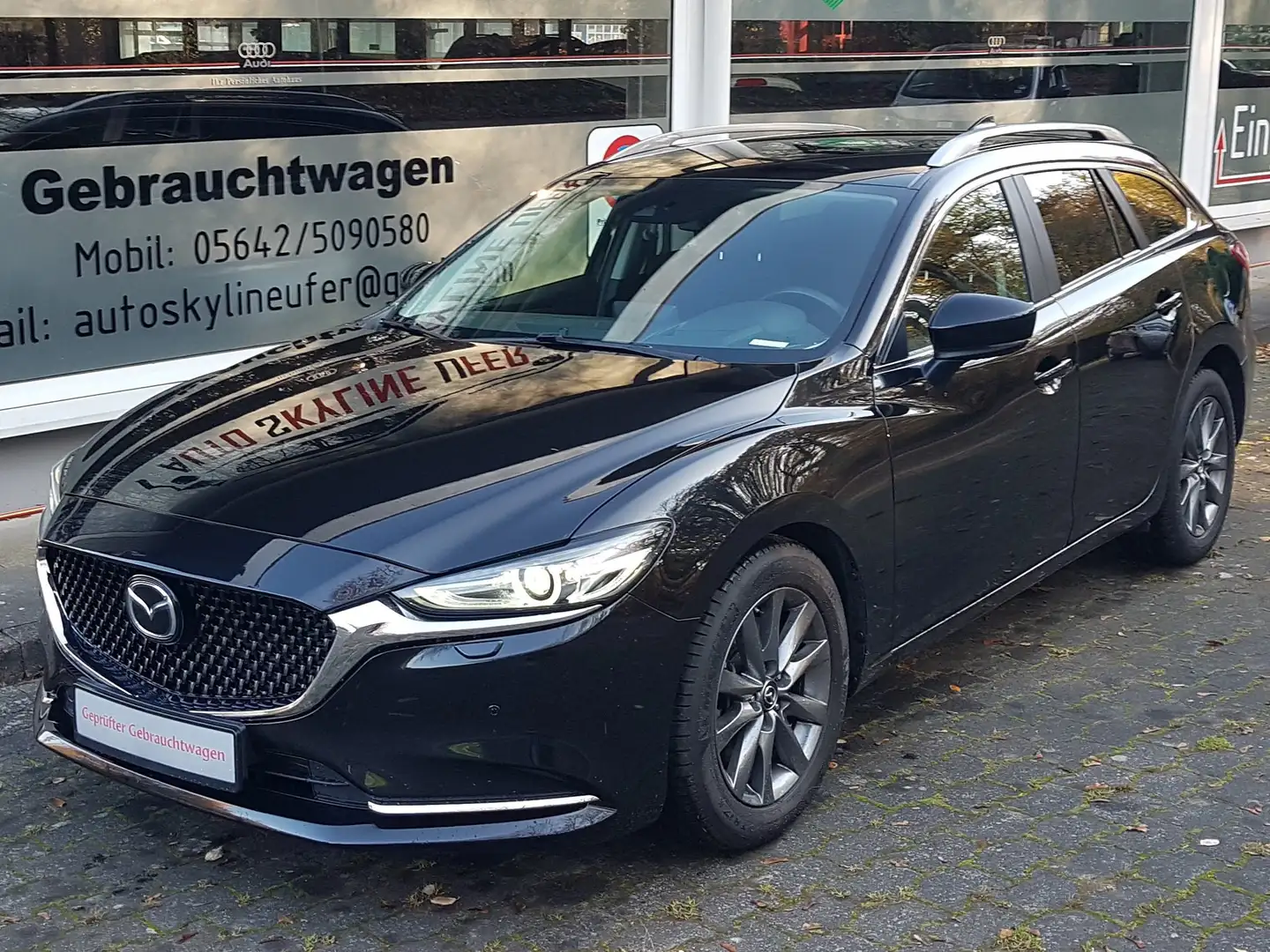 Mazda 6 Exclusive Kombi2.2D 150PS Automatik LED+NAVI+SH+LH Schwarz - 1