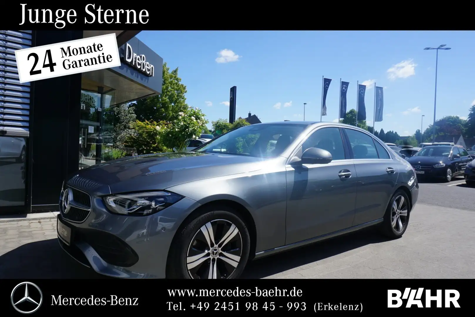 Mercedes-Benz C 180 C 180 Avantgarde/MBUX-Navi/LED/RFK/SHZ/LMR-17" Gris - 1