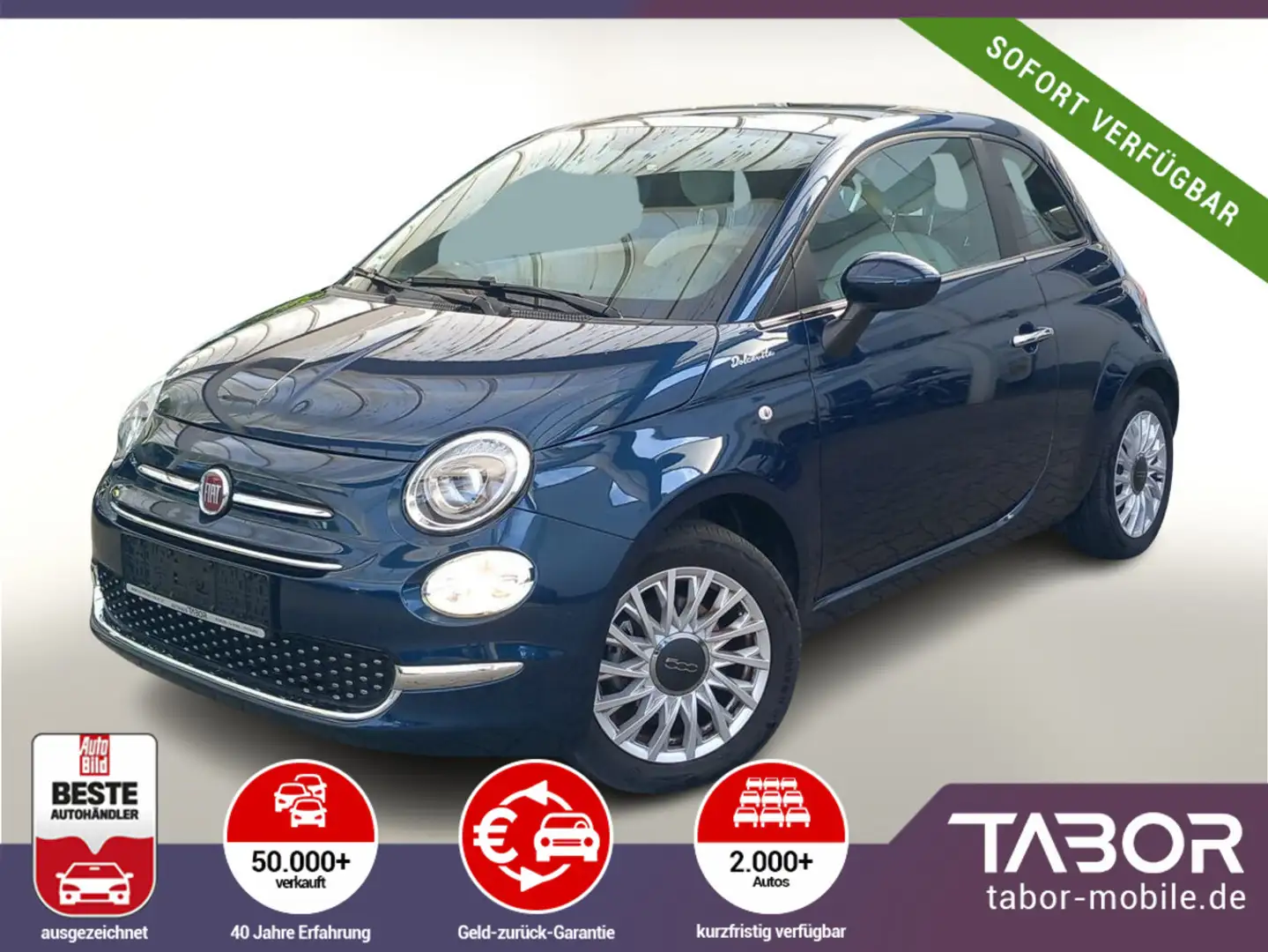Fiat 500 1.0 70 Mild Hybrid Dolcevita SkyP Temp Klima Bleu - 1