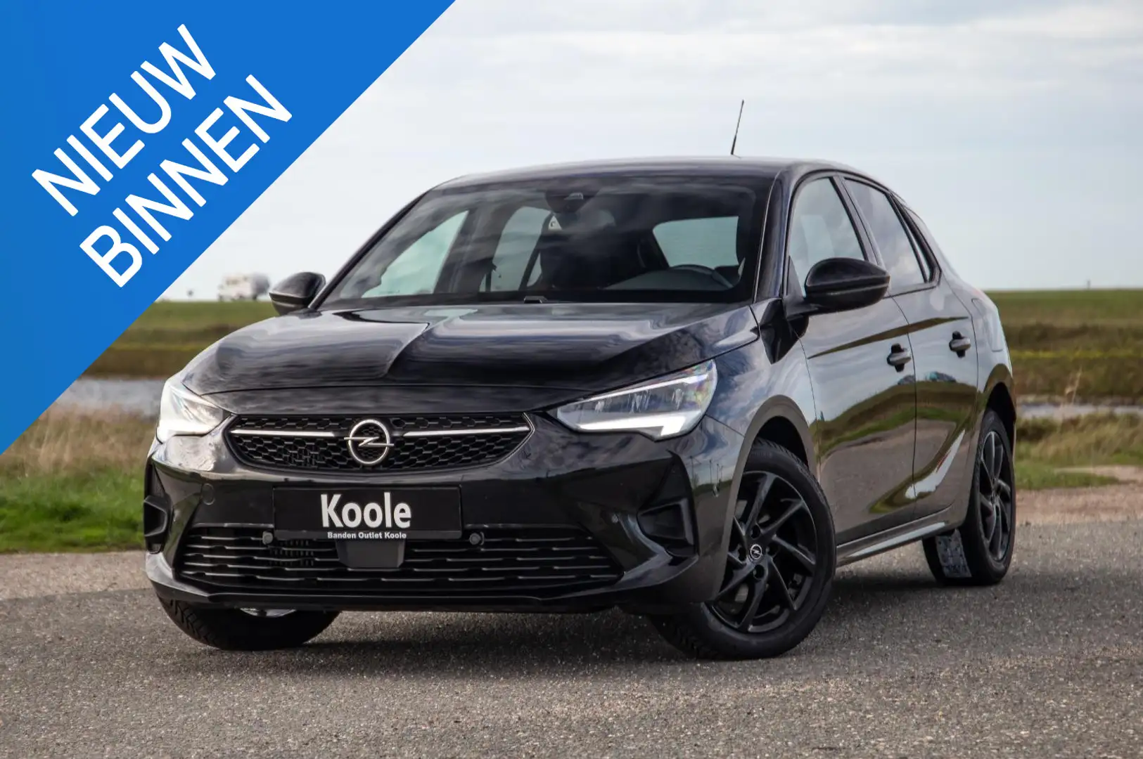 Opel Corsa 1.2 Turbo GS BLACK LINE / APPLE CARPLAY / AUTOMAAT Zwart - 1