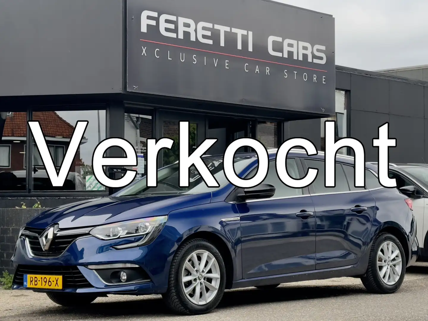 Renault Megane Estate 1.2 TCe LIMITED 94D.KM! LEDER NAVI AIRCO LE Blauw - 1